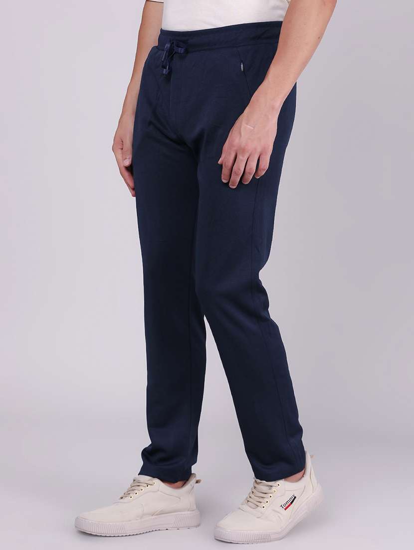 Men Solid Mid Rise Regular Fit Track Pant - 22394675 -  Standard Image - 2