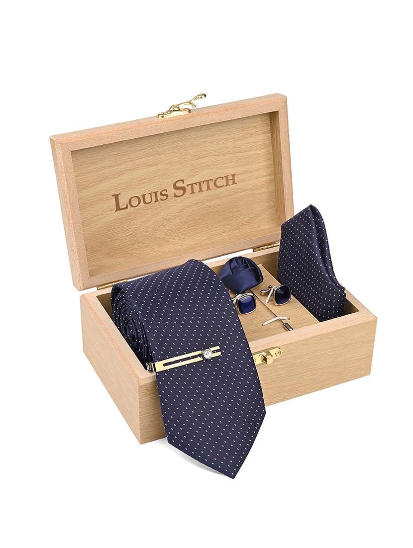 men blue polka dot printed tie - 22394832 -  Standard Image - 2