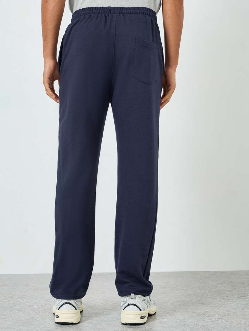 men solid relaxed fit full length track pant - 22394907 -  Standard Image - 2