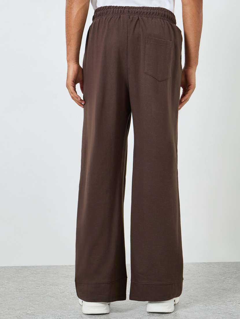 men solid mid rise full length track pant - 22394911 -  Standard Image - 2