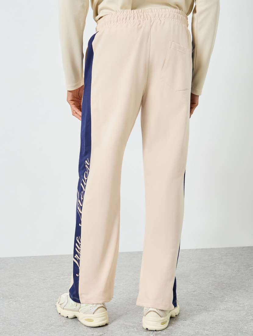 men typographic mid rise full length track pant - 22394925 -  Standard Image - 2
