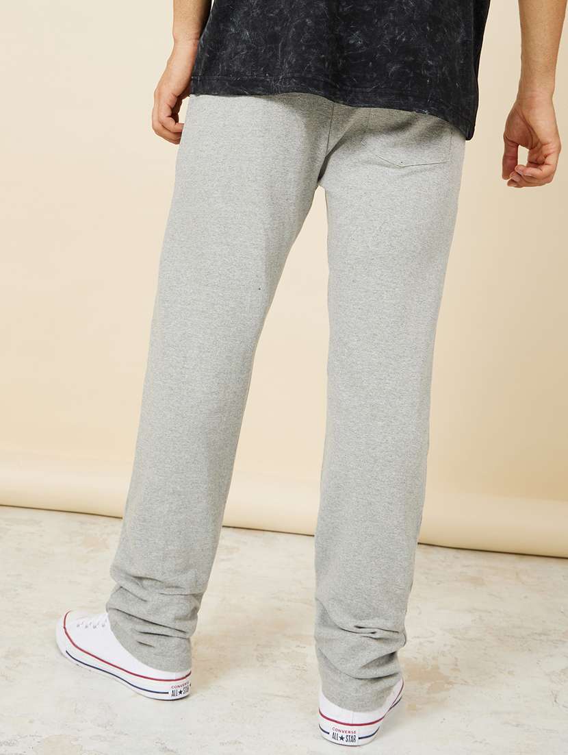 men solid mid rise full length track pant - 22394928 -  Standard Image - 2