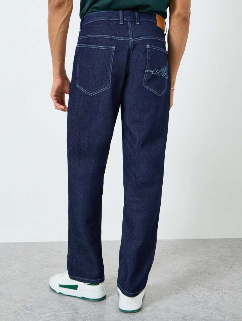 men plain mid rise full length jeans - 22394930 -  Standard Image - 2