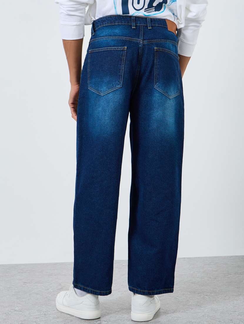 men washed mid rise full length straight jeans - 22394939 -  Standard Image - 2