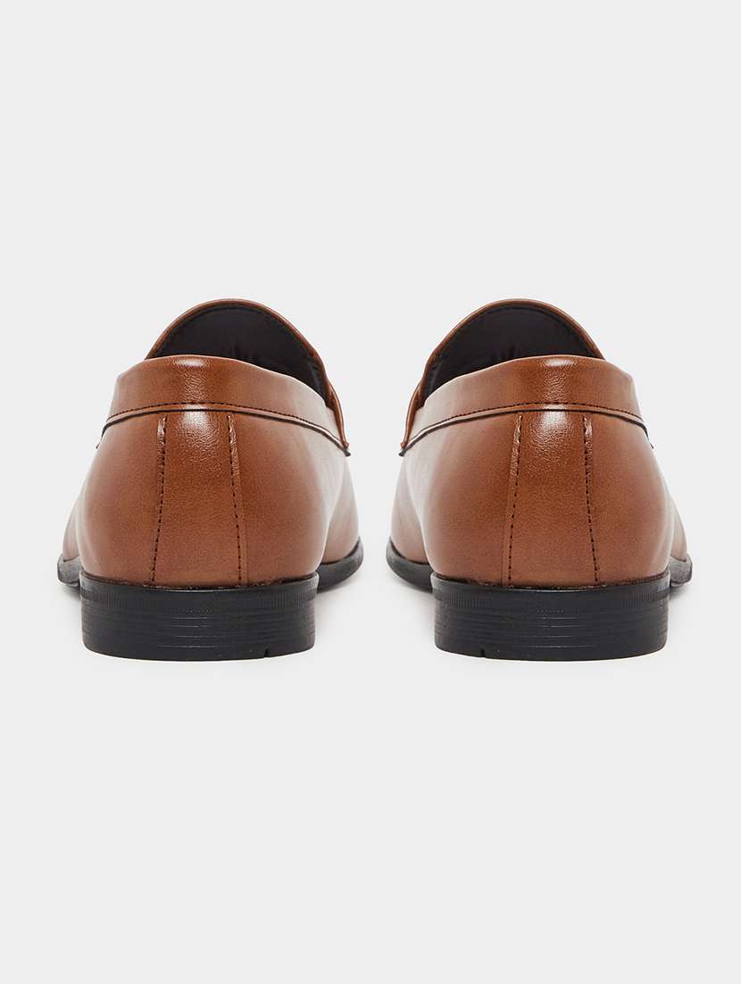 men brown slip on formal shoes - 22394985 -  Standard Image - 2