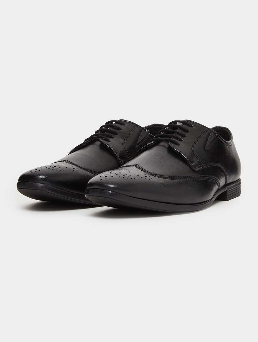men solid lace up brogues