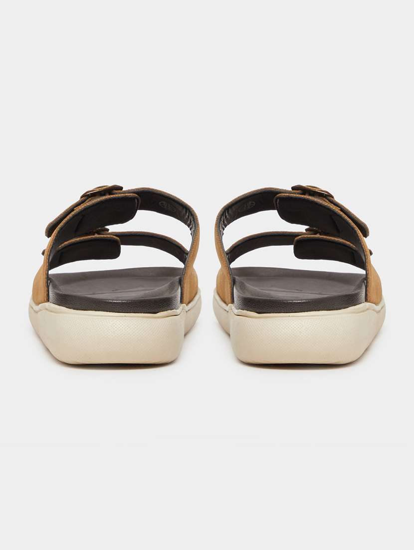 men tan slip on sandal - 22395017 -  Standard Image - 2