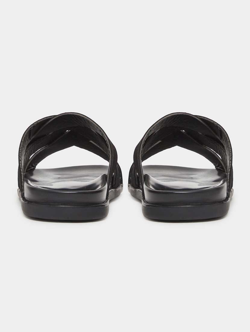 men black slip on sandal - 22395021 -  Standard Image - 2