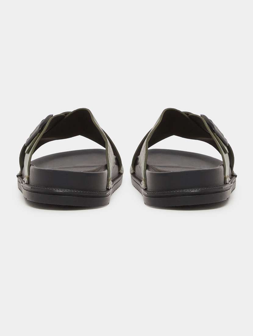 men olive slip on sandal - 22395025 -  Standard Image - 2