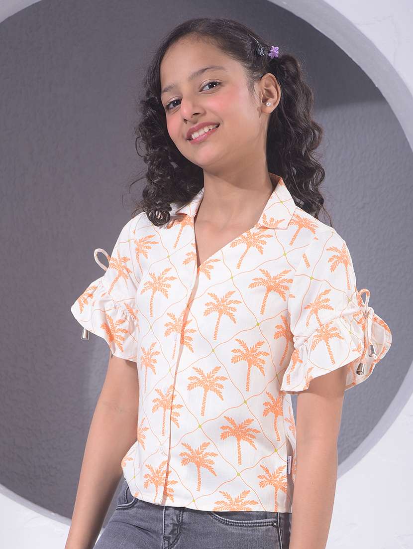 Girls Printed Short Sleeve Shirt Top - 22395240 -  Standard Image - 2