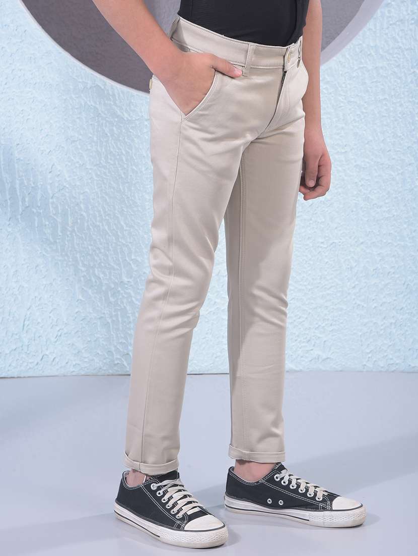 boys solid mid rise chino - 22395479 -  Standard Image - 2