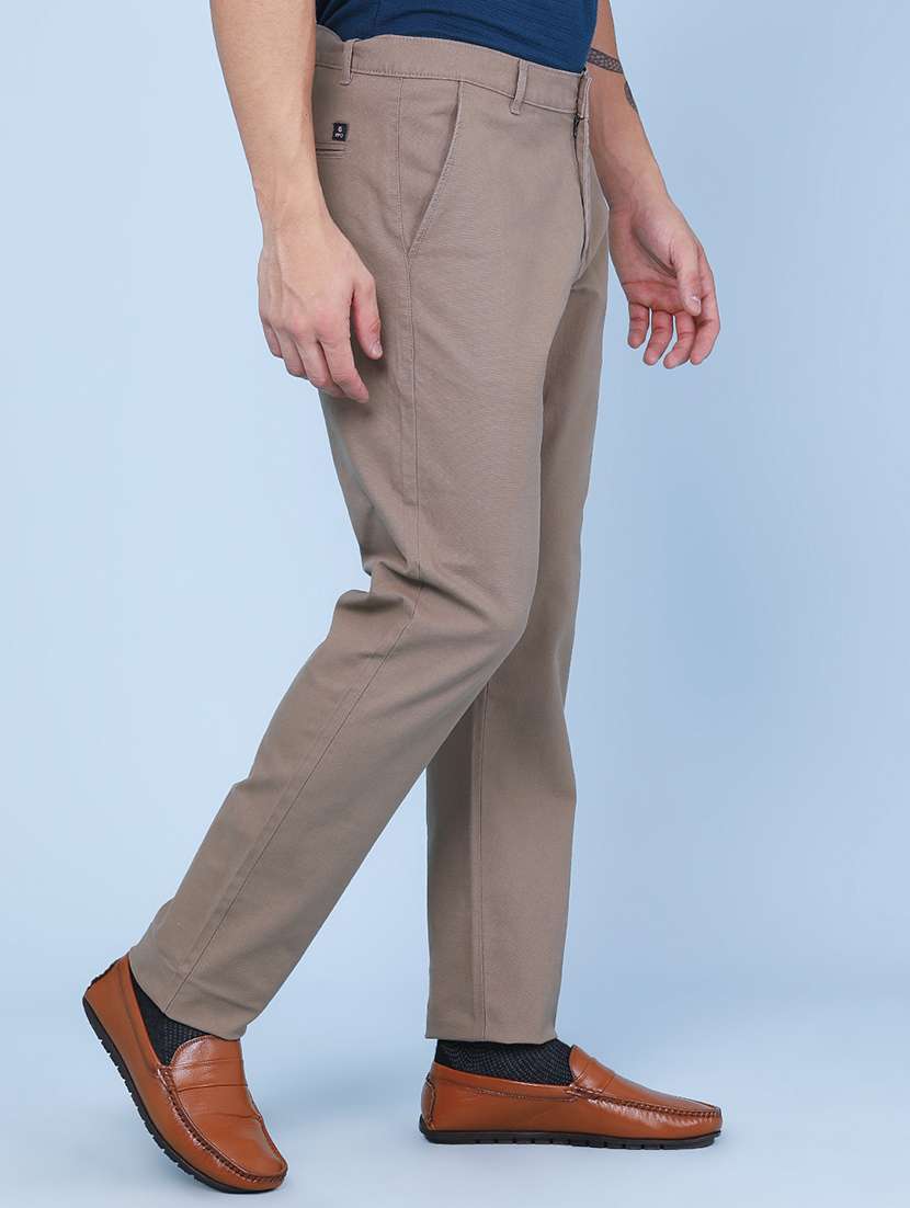 Brown Cotton Chinos Casual Trousers - 22395808 -  Standard Image - 2