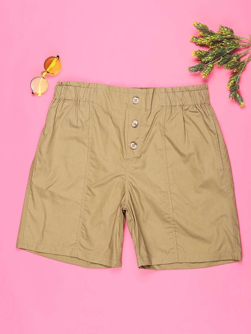 beige cotton shorts & three fourth - 22395955 -  Standard Image - 2