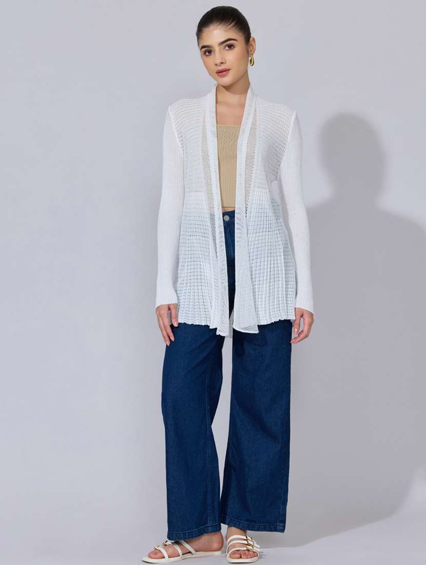 women self designed long sleeve shrug - 22396094 -  Standard Image - 2