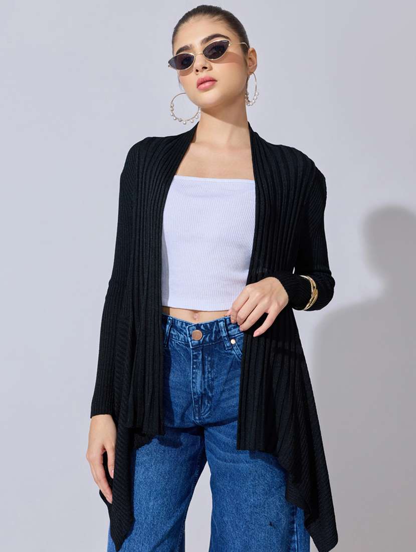 women self designed long sleeve shrug