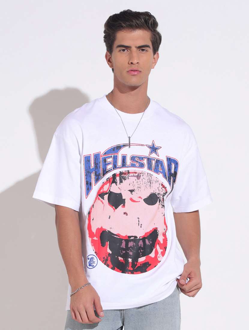 men printed short sleeve oversized t-shirt - 22396212 -  Standard Image - 2