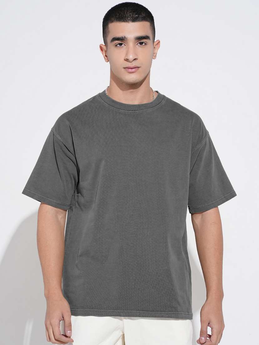 men solid short sleeve oversized t-shirt - 22396214 -  Standard Image - 2