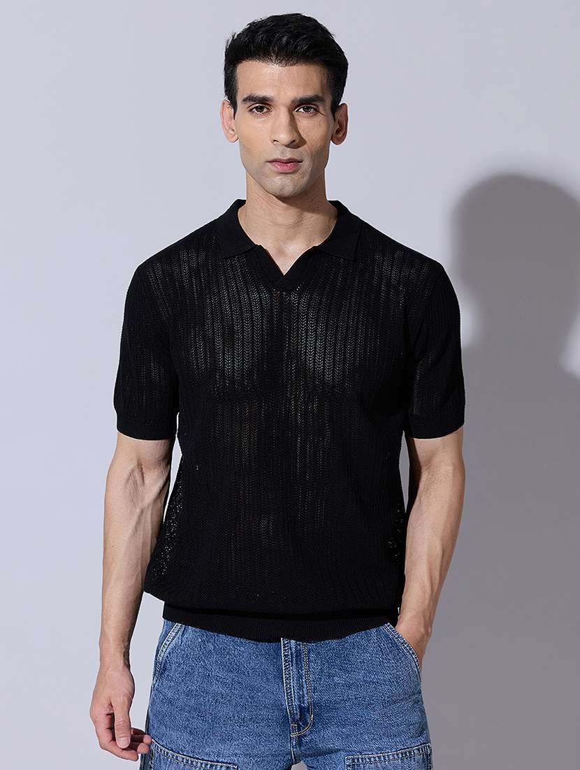 men self design short sleeve regular fit polo t-shirt - 22396215 -  Standard Image - 2