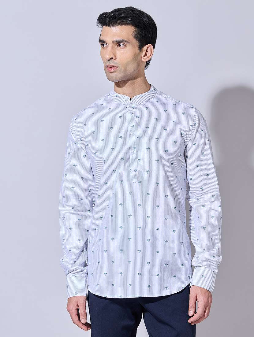 men printed long sleeve regular fit casual shirt - 22396268 -  Standard Image - 2