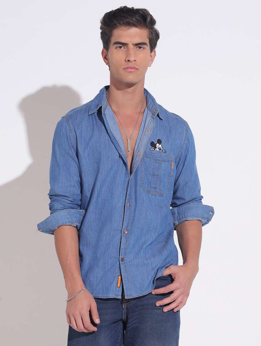 men solid long sleeve regular fit casual shirt - 22396288 -  Standard Image - 2