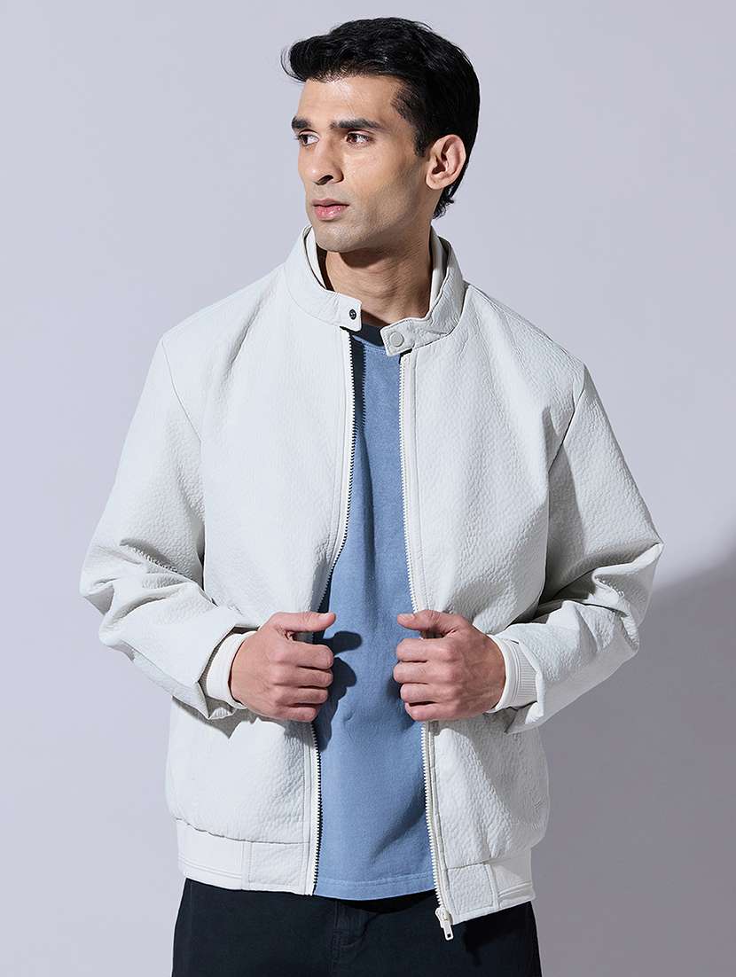 men solid long sleeve bomber jacket - 22396328 -  Standard Image - 2