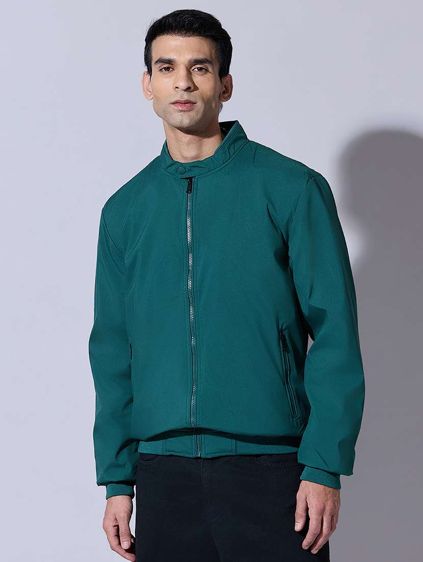 men solid long sleeve bomber jacket - 22396333 -  Standard Image - 2