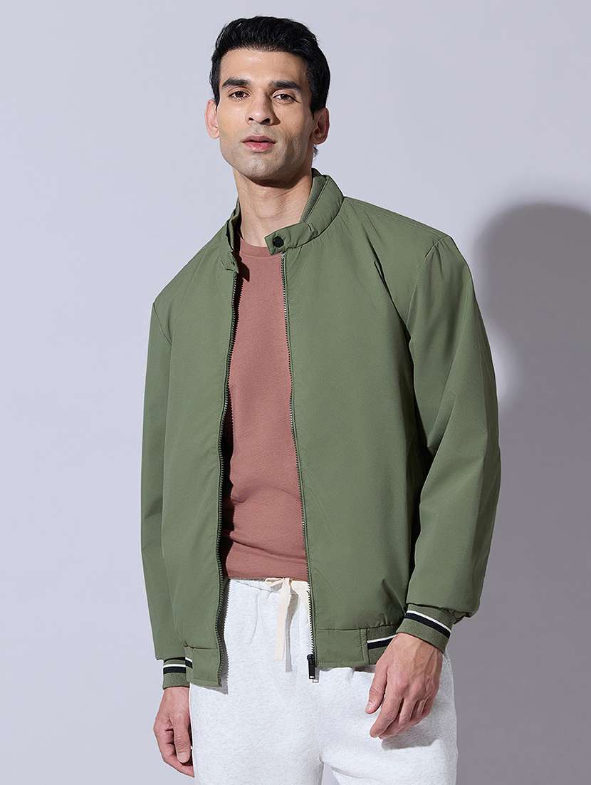 men solid long sleeve bomber jacket - 22396334 -  Standard Image - 2