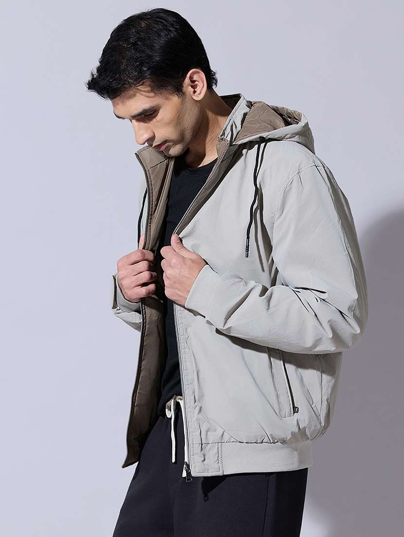 men solid long sleeve reversible bomber jacket - 22396347 -  Standard Image - 2