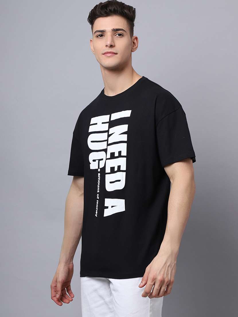 Men Typographic Short Sleeve Oversized T-shirt - 22396362 -  Standard Image - 2