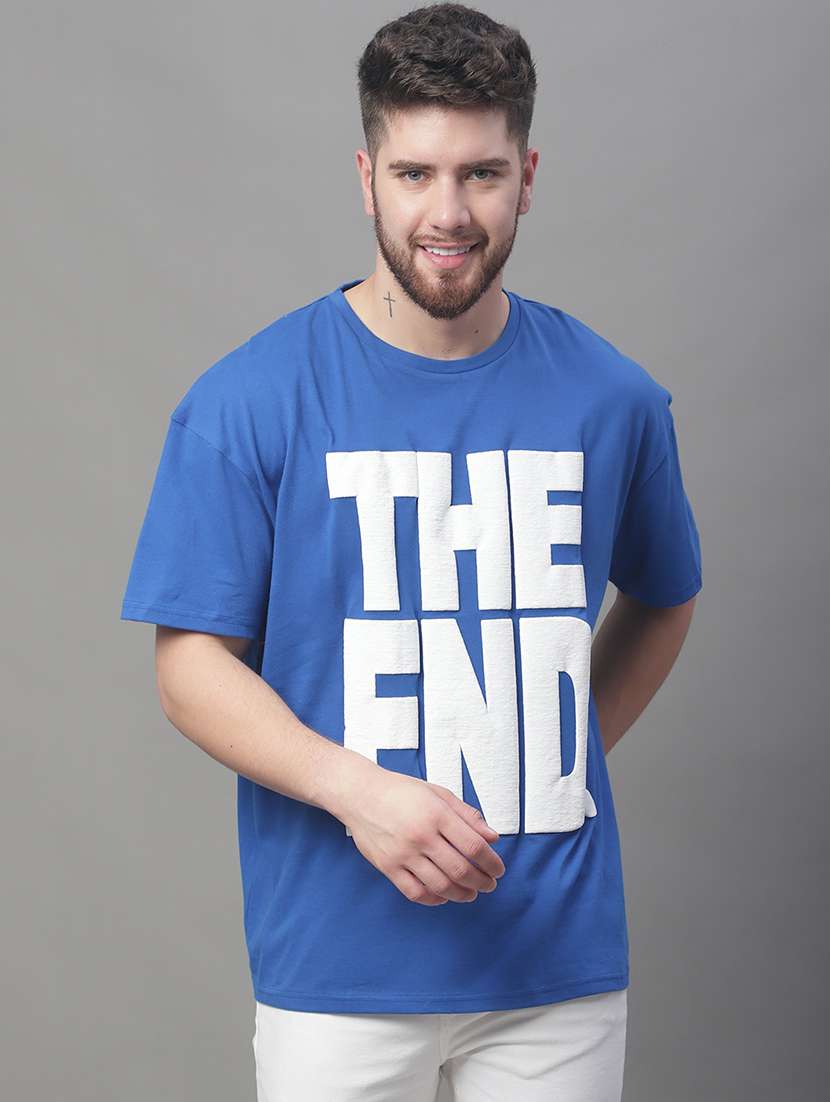 men typographic short sleeve oversized t-shirt