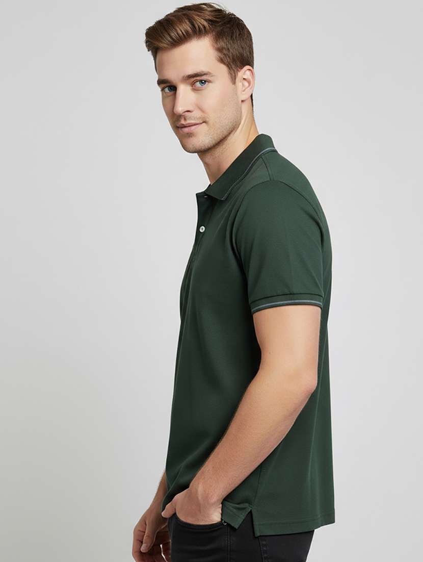 men solid short sleeve regular fit polo t-shirt - 22396742 -  Standard Image - 2