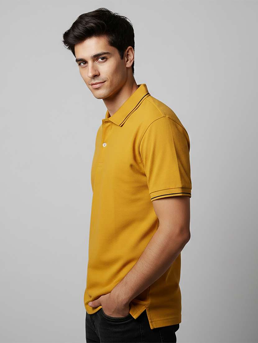men solid short sleeve regular fit polo t-shirt - 22396747 -  Standard Image - 2