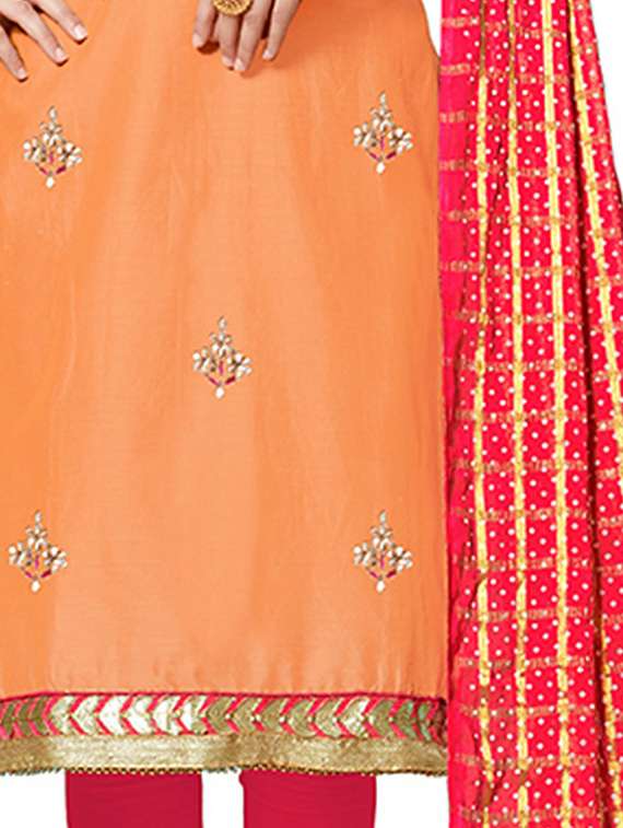 women solid with work unstitched suit set - 22396884 -  Standard Image - 2