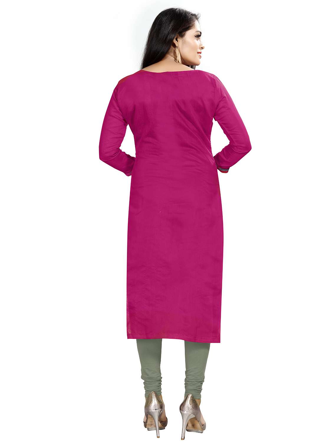 women solid with work unstitched suit set - 22396914 -  Standard Image - 2