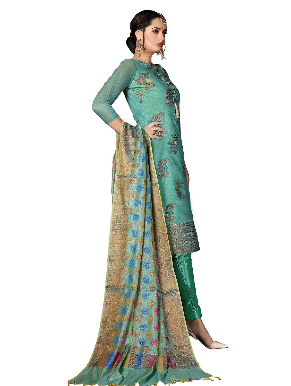 women self design unstitched suit set - 22396930 -  Standard Image - 2