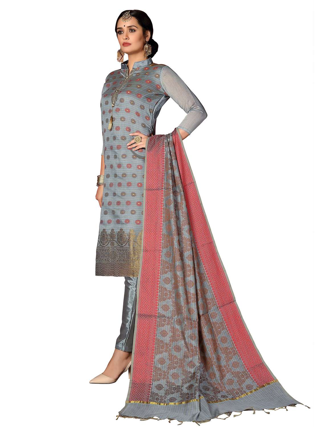 women self design unstitched suit set - 22396935 -  Standard Image - 2