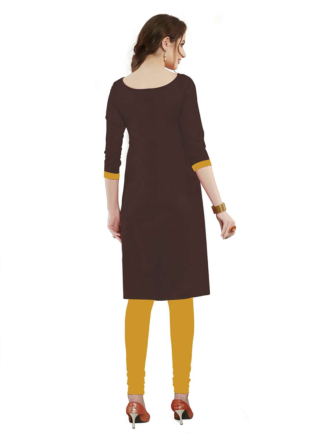 women solid with work unstitched suit set - 22396951 -  Standard Image - 2