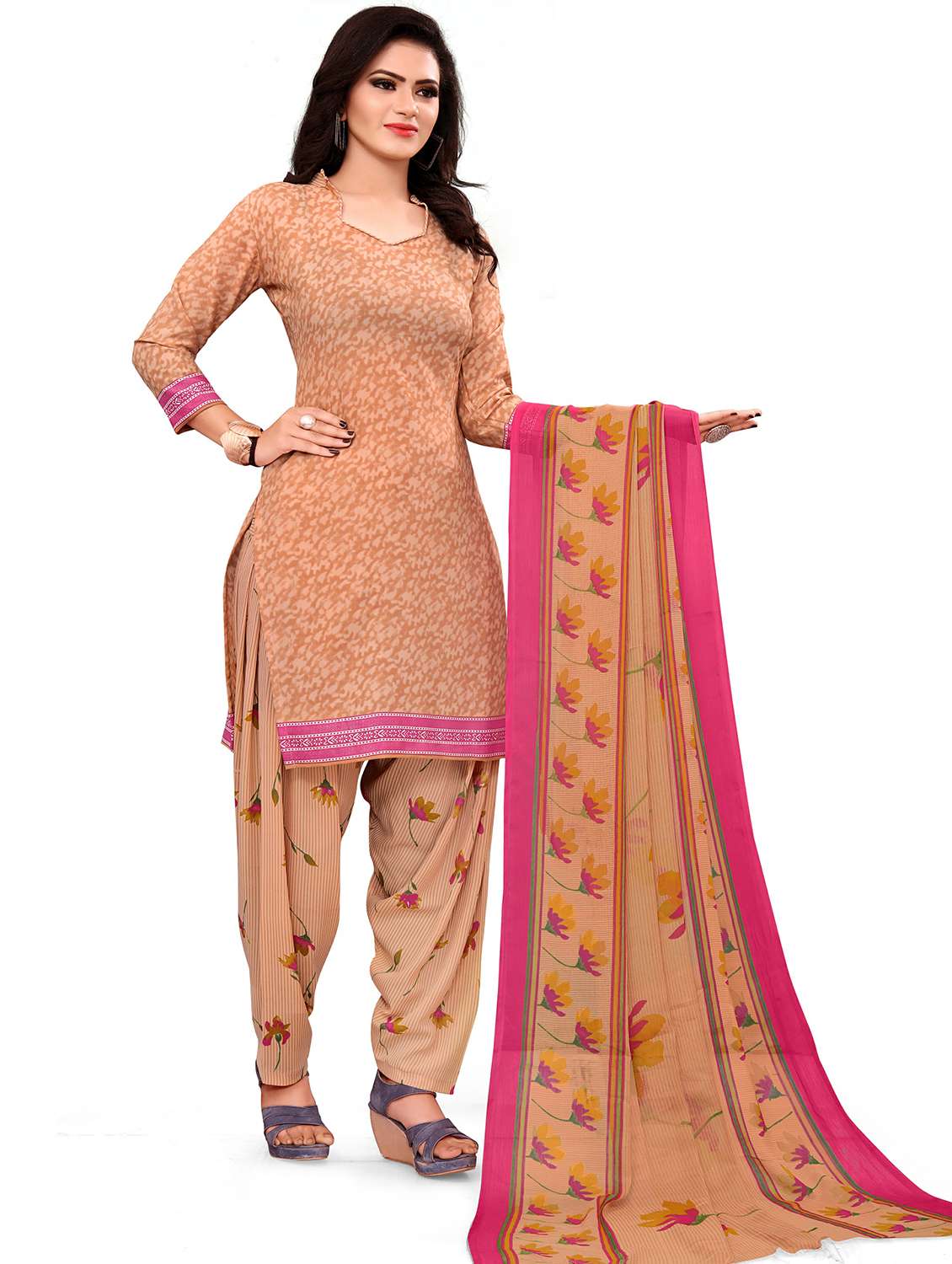women printed unstitched suit set - 22396960 -  Standard Image - 2