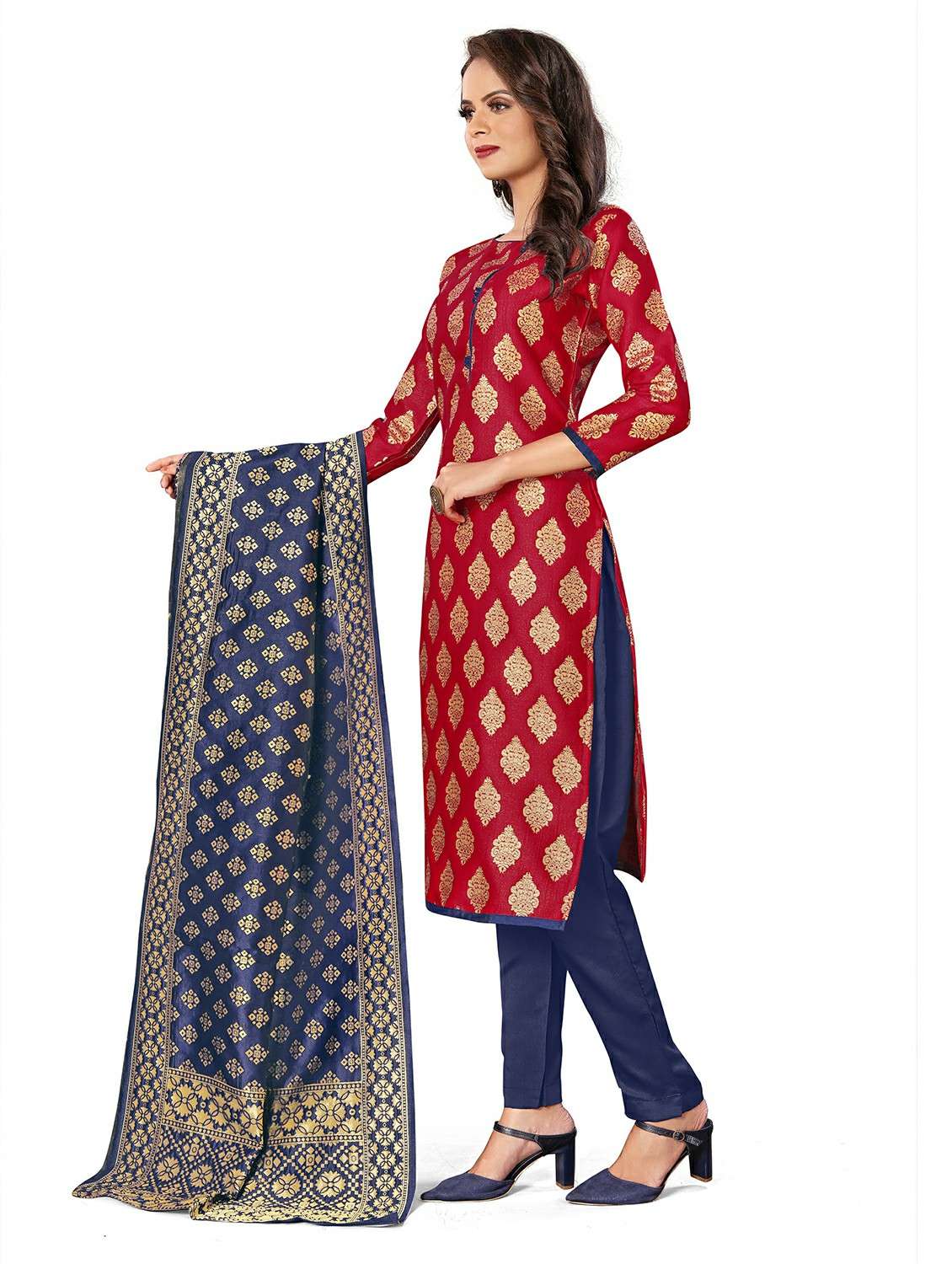 women self design unstitched suit set - 22397120 -  Standard Image - 2