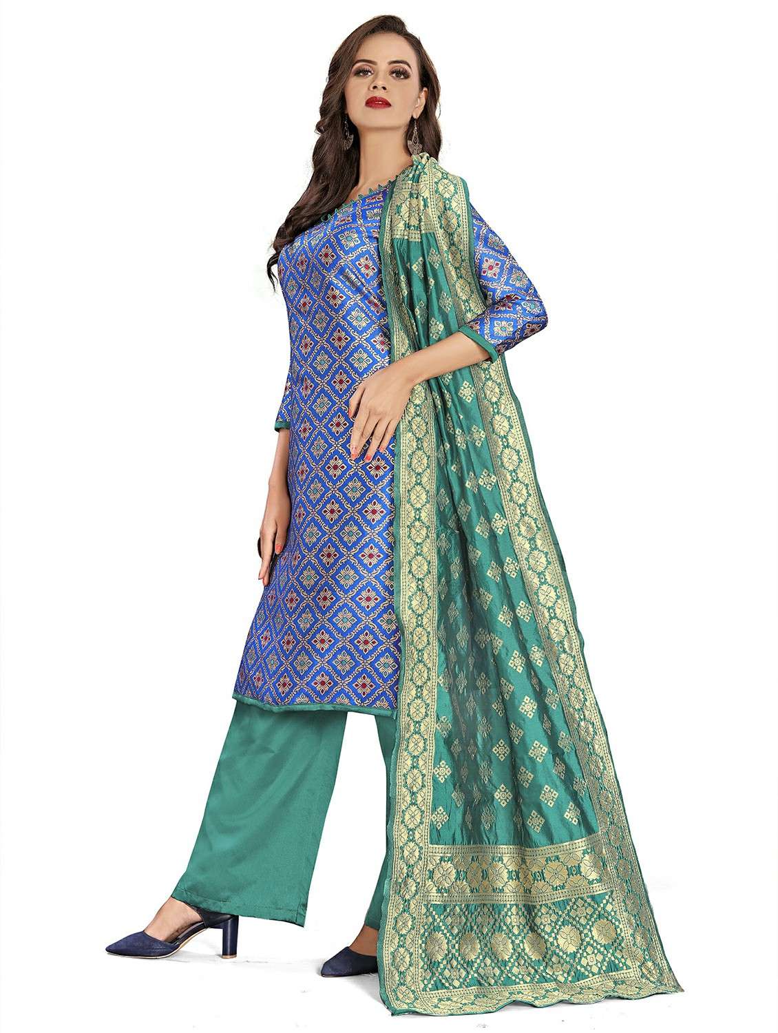 women self design unstitched suit set - 22397121 -  Standard Image - 2