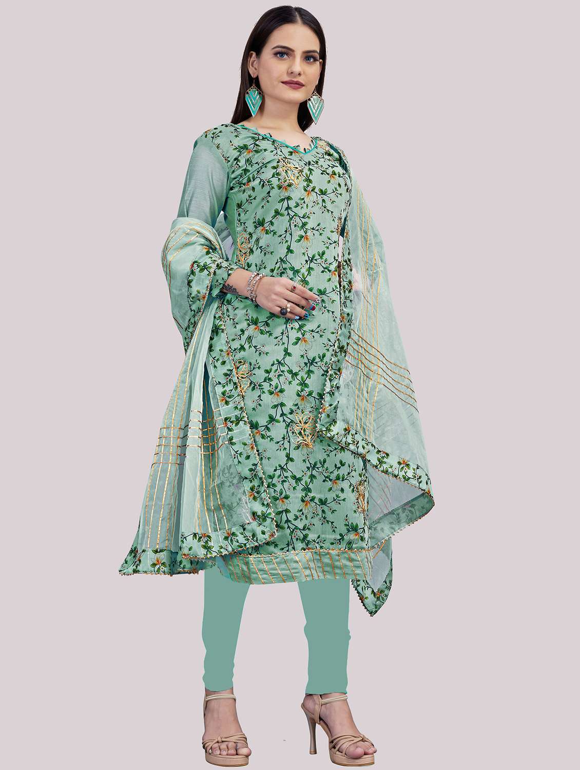 women floral printed unstitched suit set - 22397168 -  Standard Image - 2