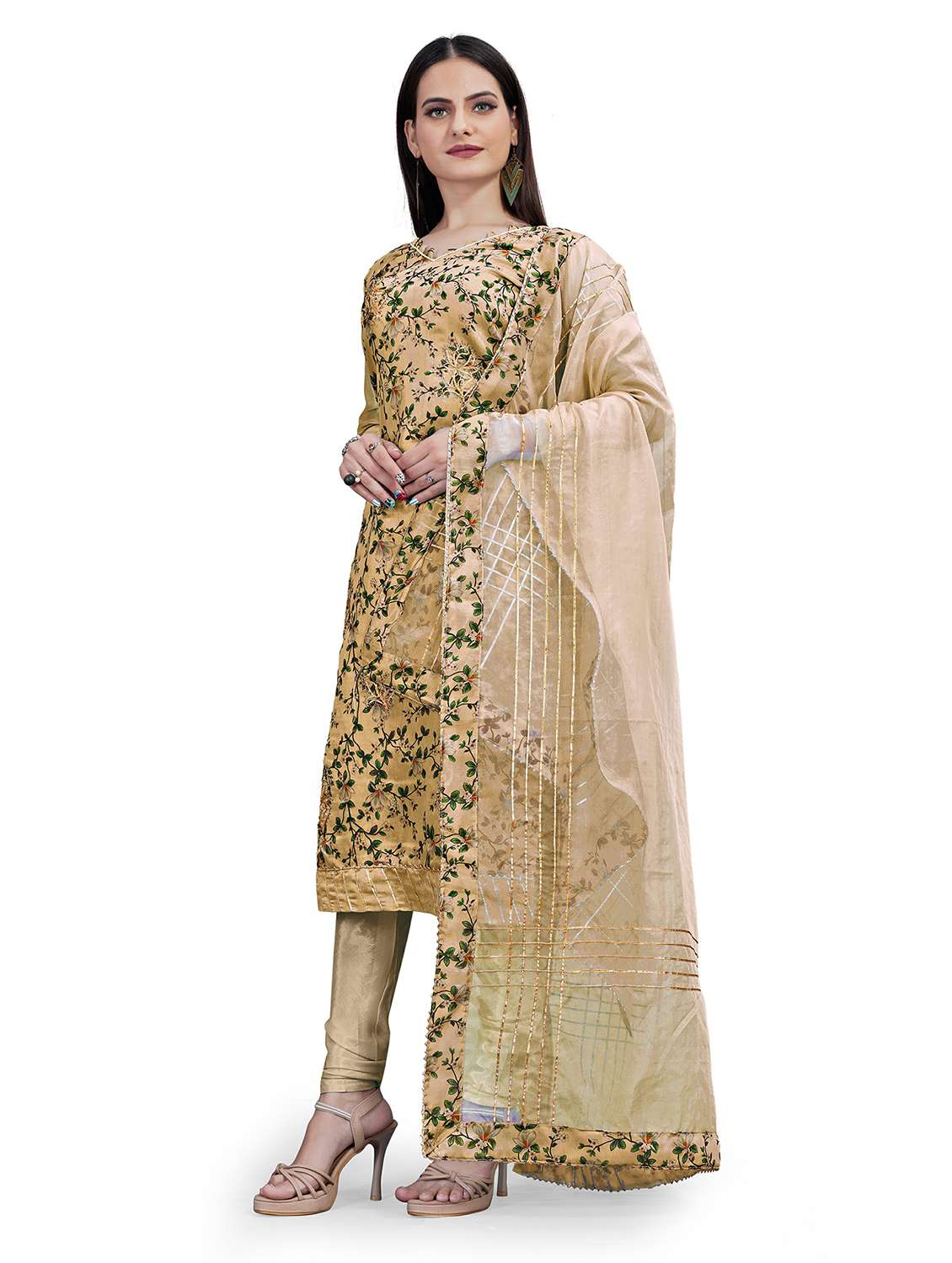 women floral printed unstitched suit set - 22397170 -  Standard Image - 2