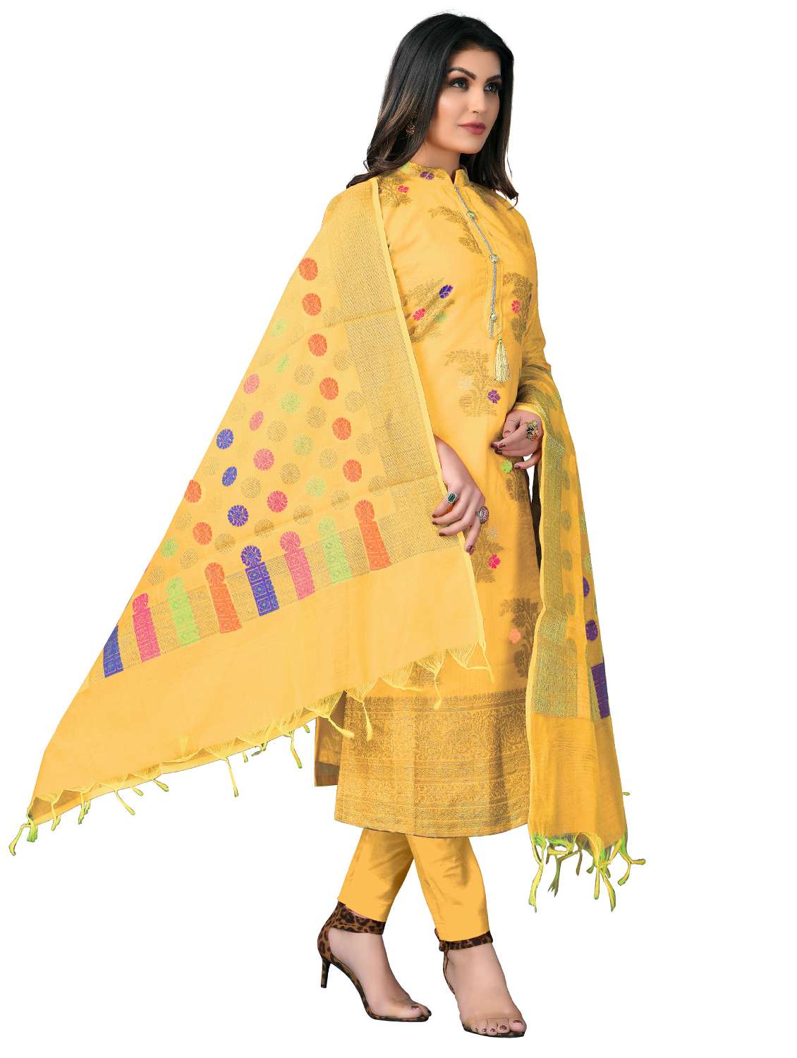 Women Self Design Unstitched Suit Set - 22397211 -  Standard Image - 2