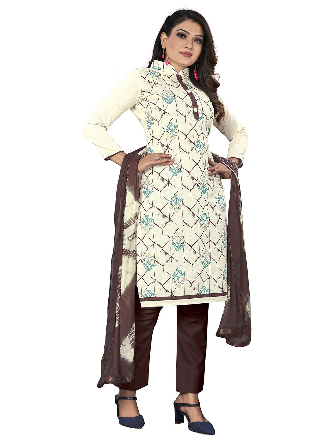women printed unstitched suit set - 22397220 -  Standard Image - 2