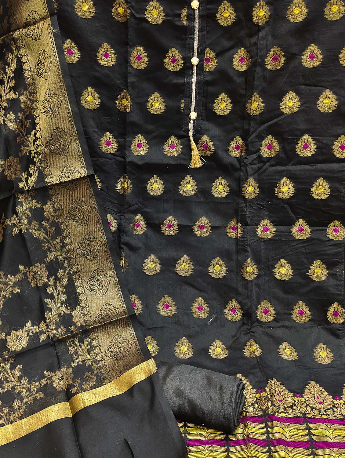 women self design unstitched suit set - 22397221 -  Standard Image - 2