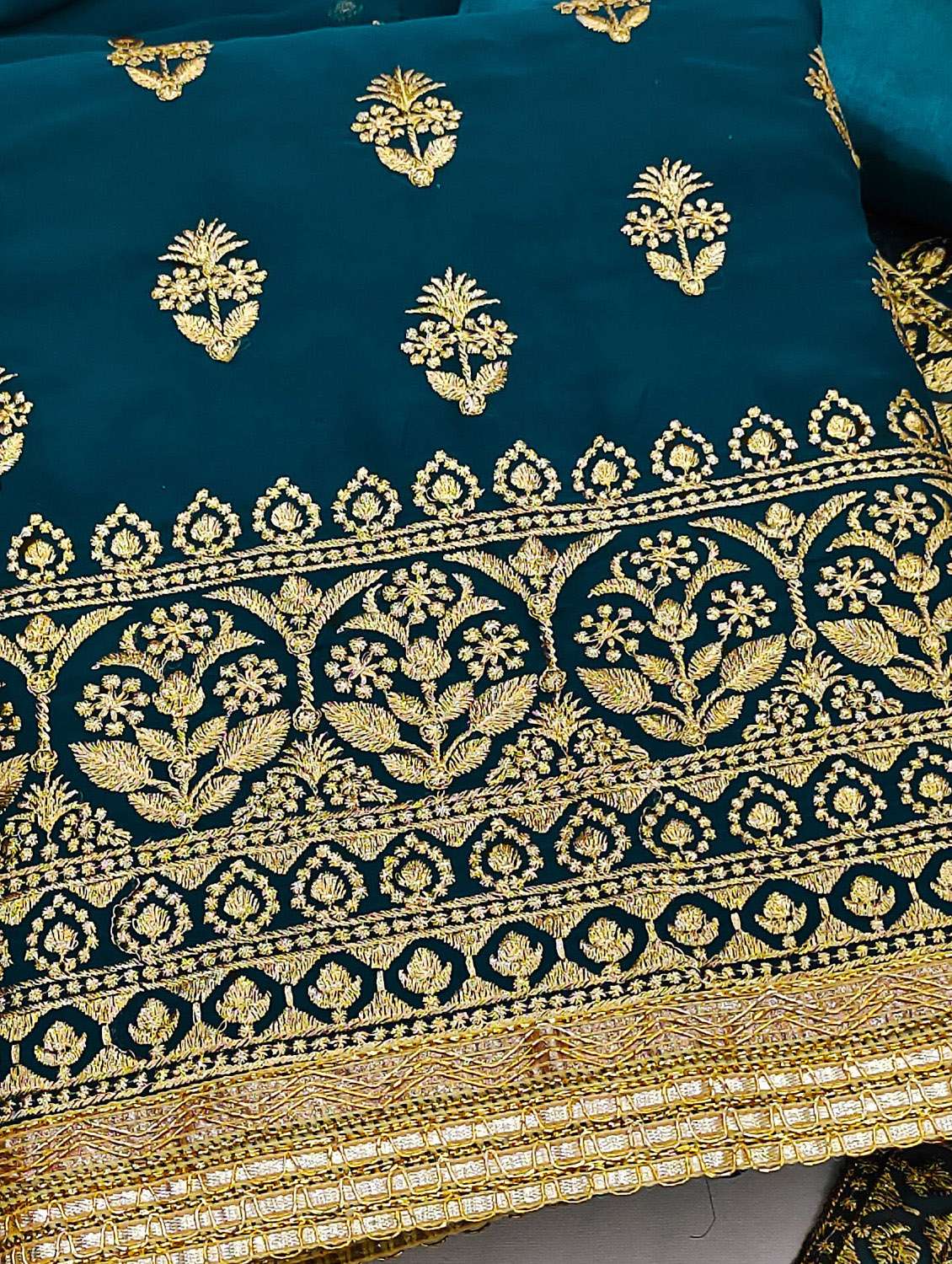 women solid with work unstitched suit set - 22397262 -  Standard Image - 2