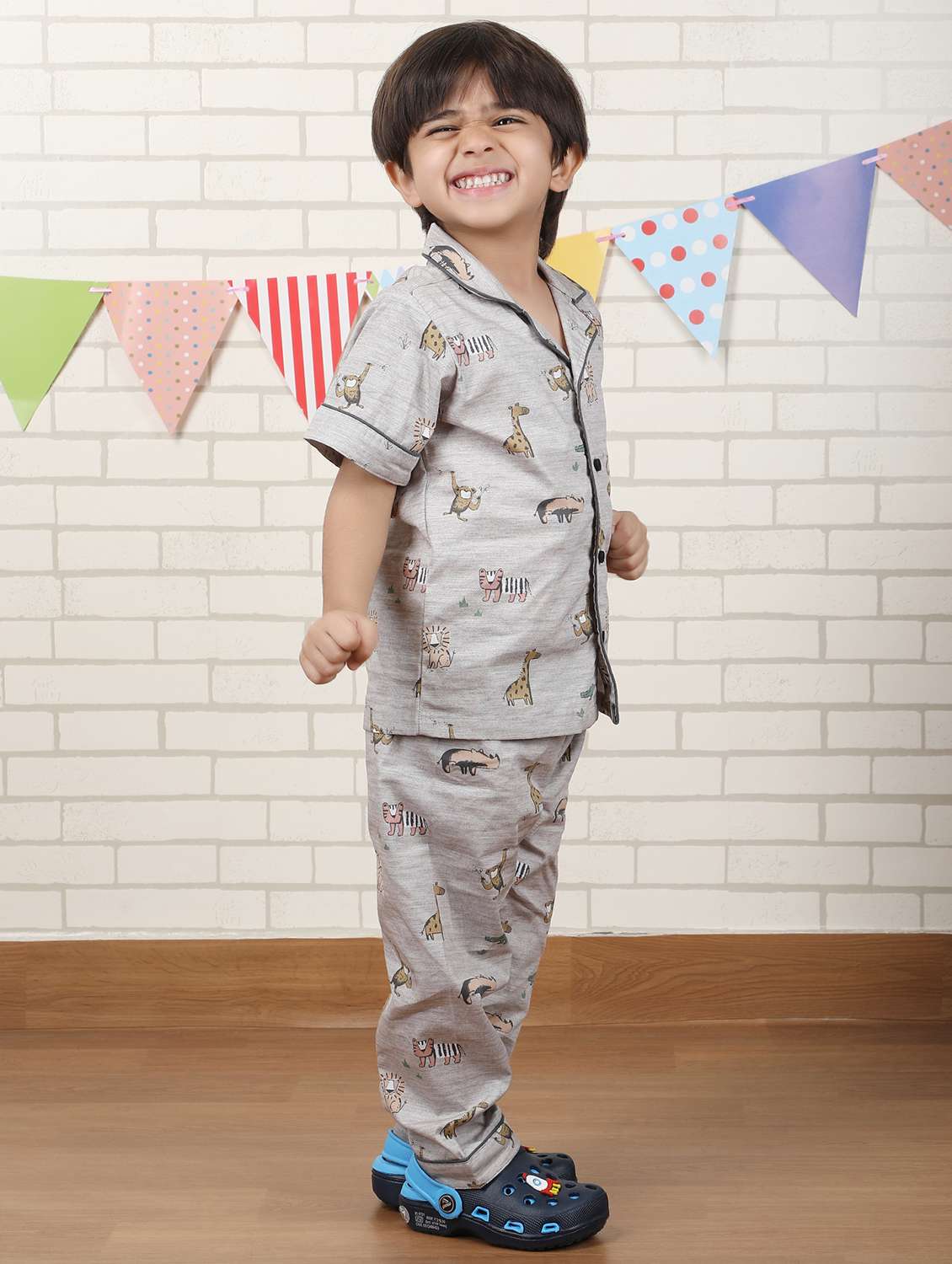 kids printed nightwear pyjama set - 22397286 -  Standard Image - 2