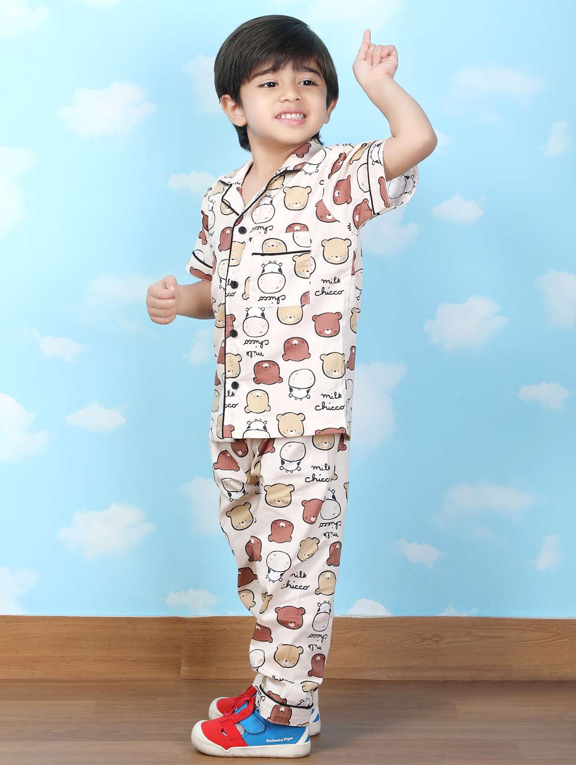 kids printed nightwear pyjama set - 22397289 -  Standard Image - 2