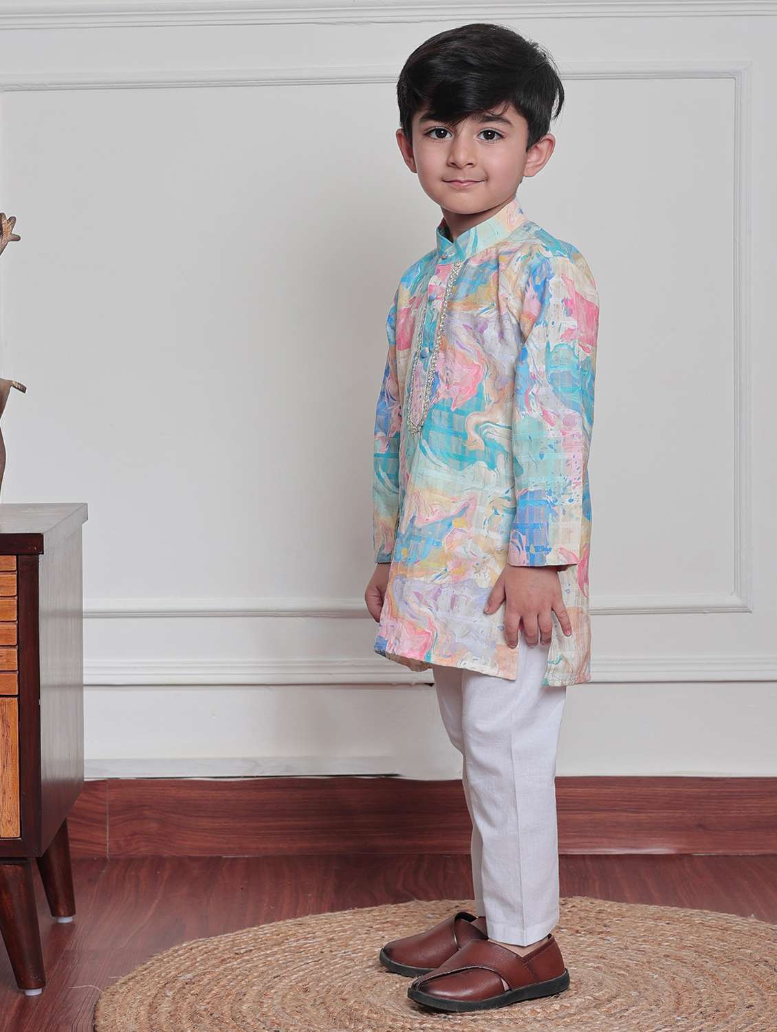 multi colored cotton kurta sets kurtas & set - 22397343 -  Standard Image - 2