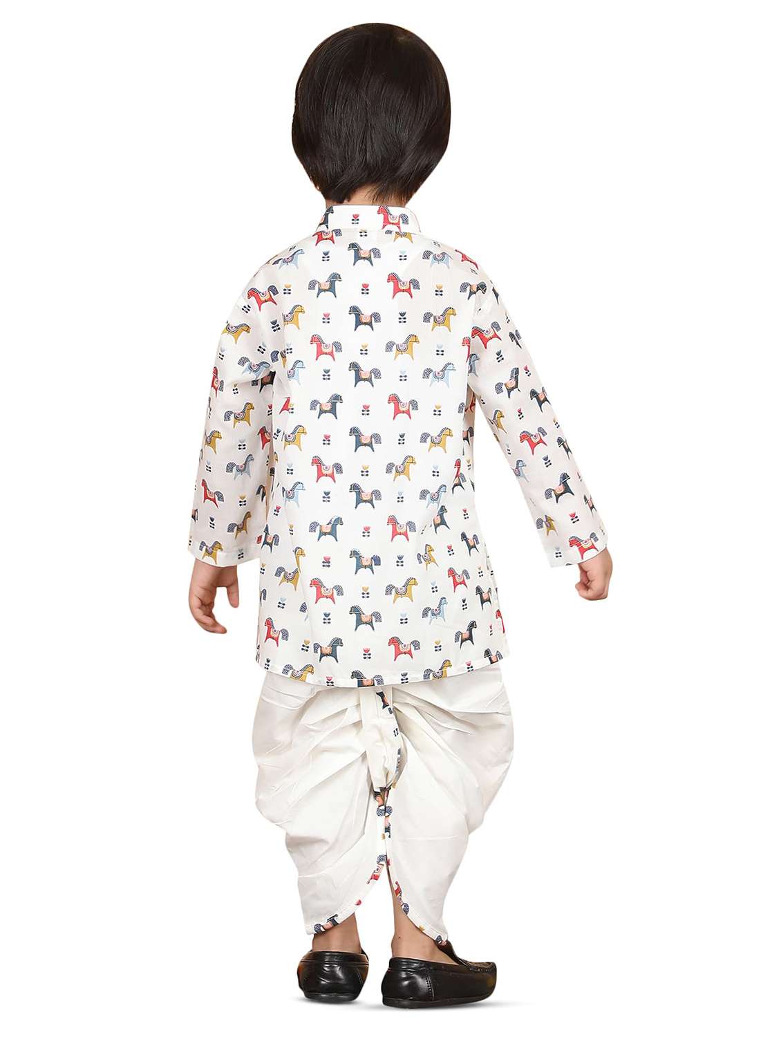 boys printed long sleeve kurta and dhoti set - 22397353 -  Standard Image - 2
